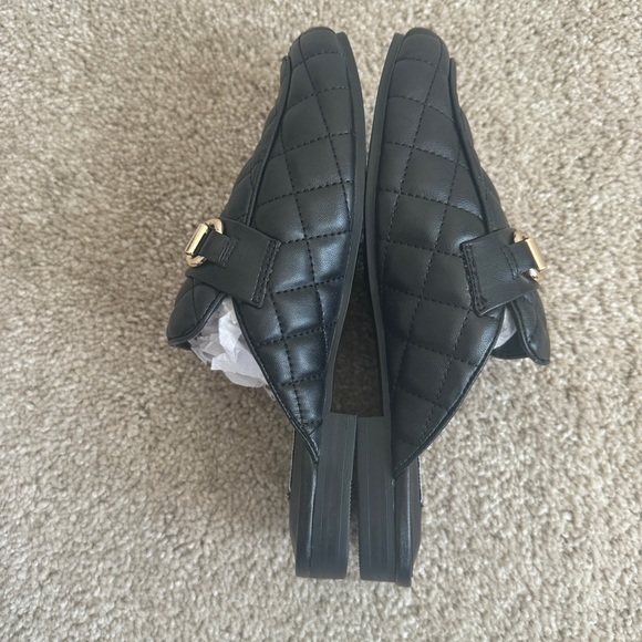 New in Box black quilted slip on flat loafer shoes size 5.5 - Picture 12 of 14